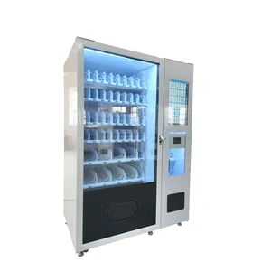 30% Extra capacity, Slave box also sell. smart snack drink combo vending machine with card reader big capacity and cooling system